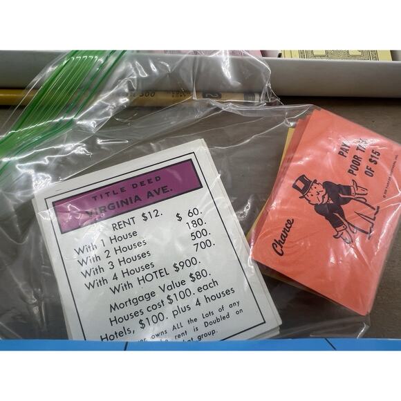 Vintage 1975 Monopoly No.9 Board Game Parker Brothers Family Night Collectible - Picture 12 of 16